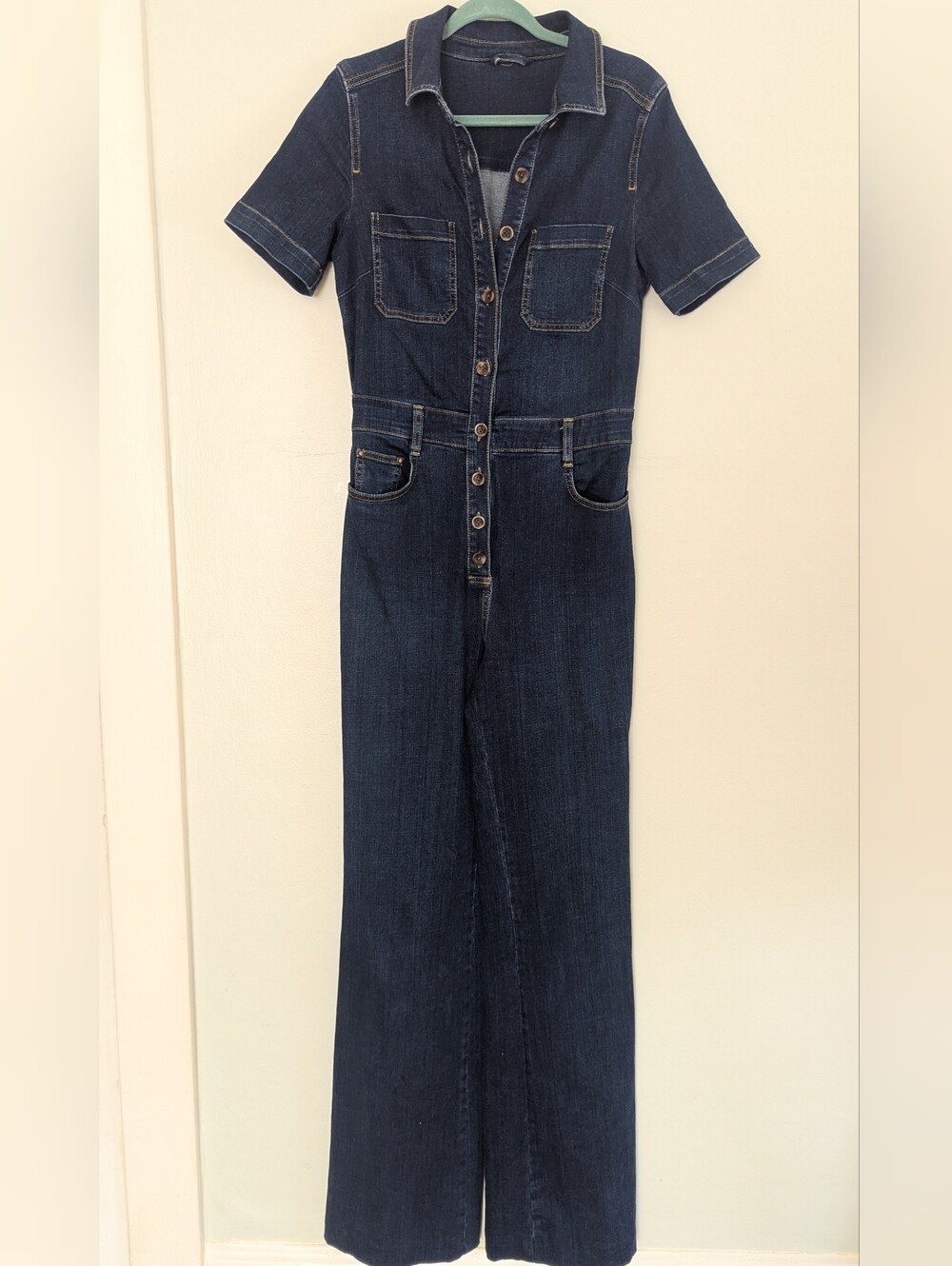 Boden Bootcut Denim Jumpsuit Sz: 6T - Picture 3 of 13